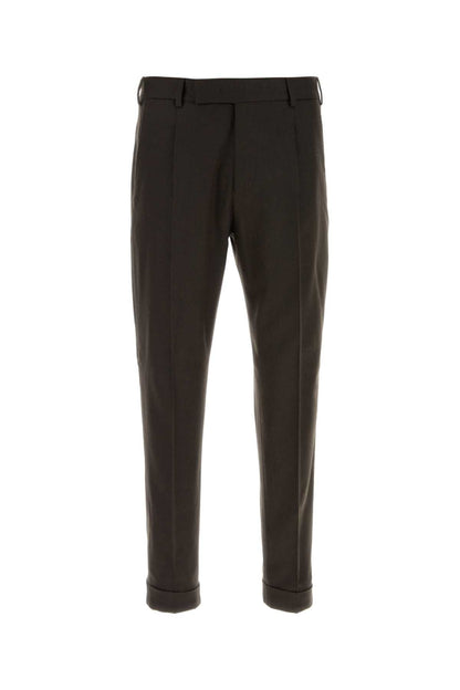 Pt Torino Stretch Wool Blend Trousers — Brown