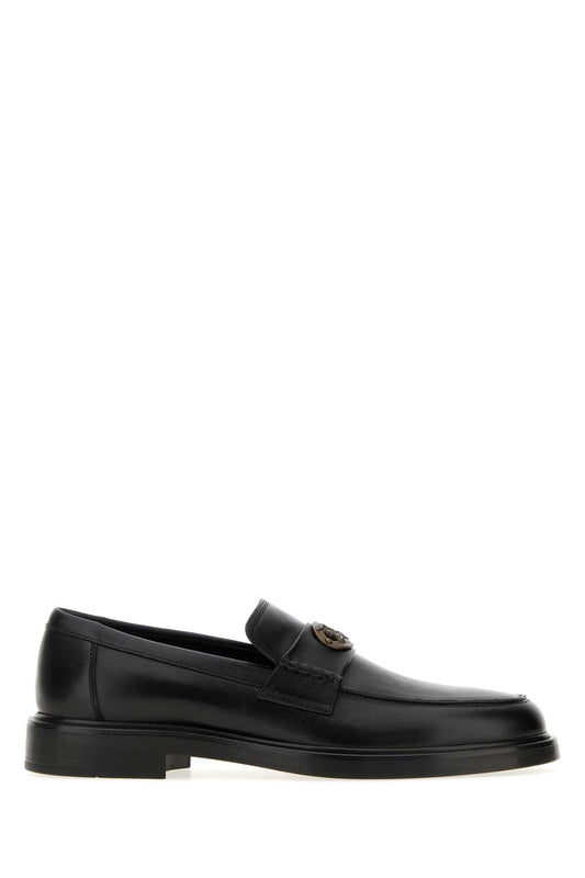 Burberry Calf Grain Leather Loafer — Black