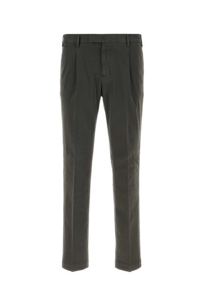 Pt Torino Stretch Cotton Trousers — Gray