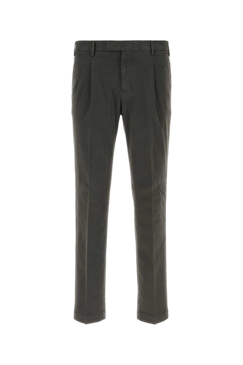 Pt Torino Stretch Cotton Trousers — Gray