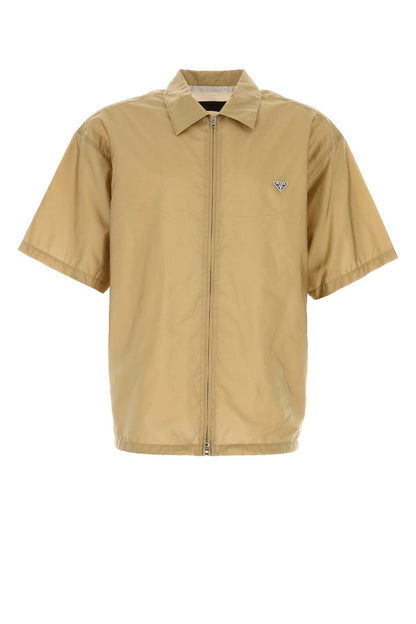 Prada Re-Nylon Shirt — Beige
