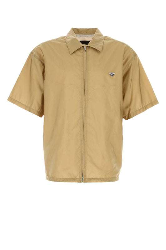 Prada Re-Nylon Shirt — Beige