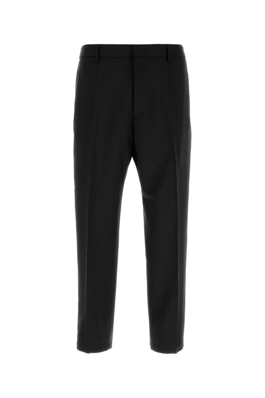 Jil Sander Virgin Wool and Mohair Trousers — Black