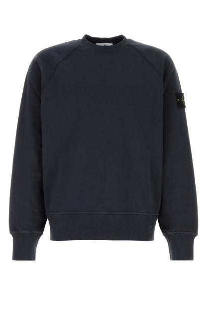 Stone Island Crew-Neck Cotton Sweatshirt — Navy