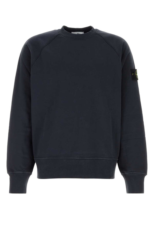 Stone Island Crew-Neck Cotton Sweatshirt — Navy
