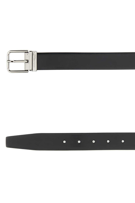 Dolce & Gabbana Leather Belt — Black