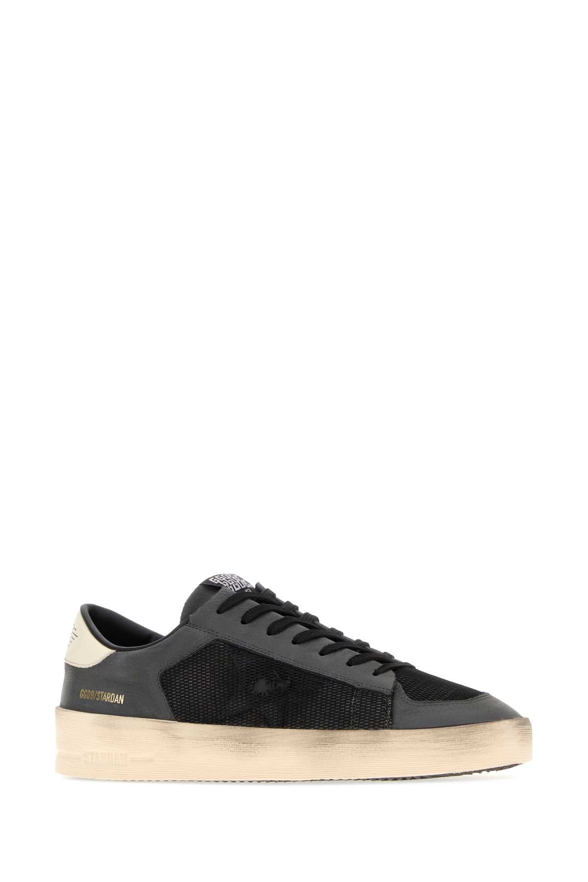 Golden Goose Deluxe Brand Mesh-Panel Low-Top Sneaker — Black