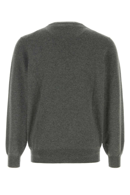 Brunello Cucinelli Neck Sweater — Gray