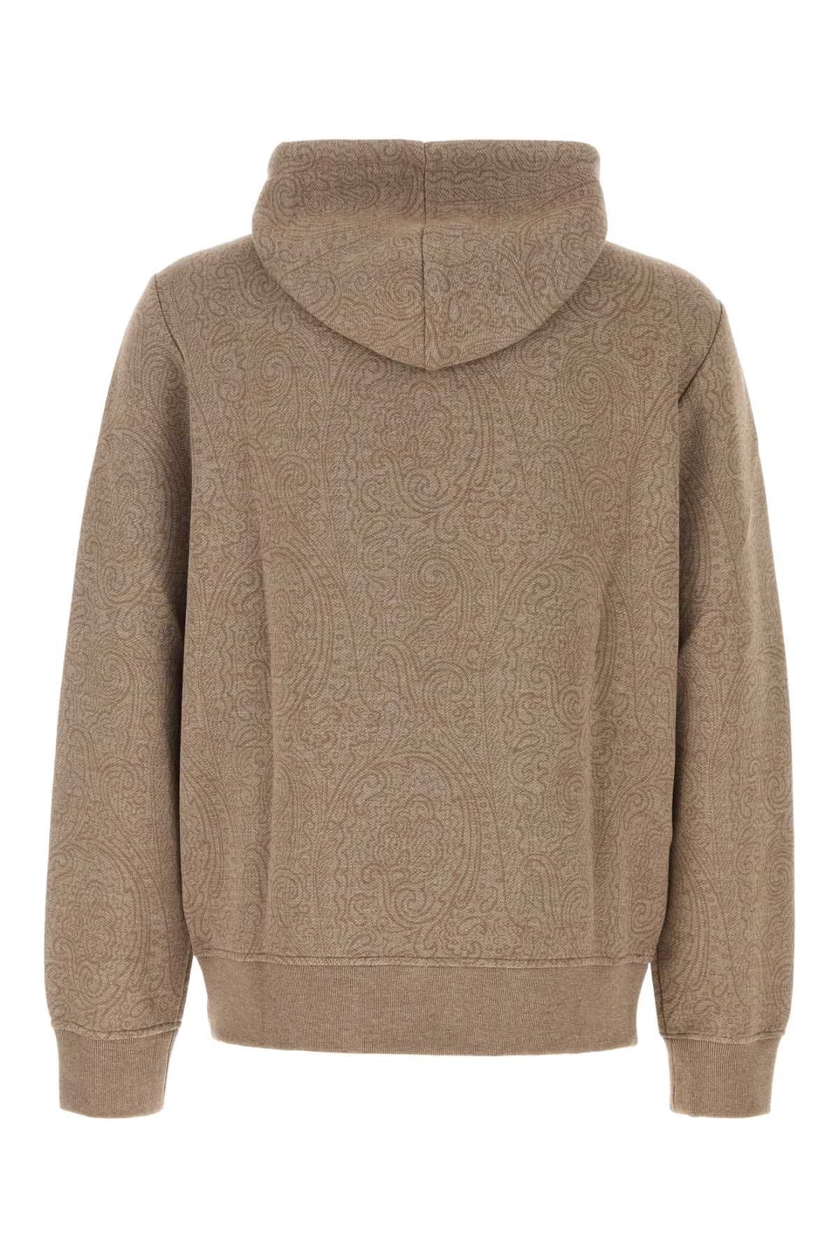 Etro Printed Jersey Hoodie — Beige