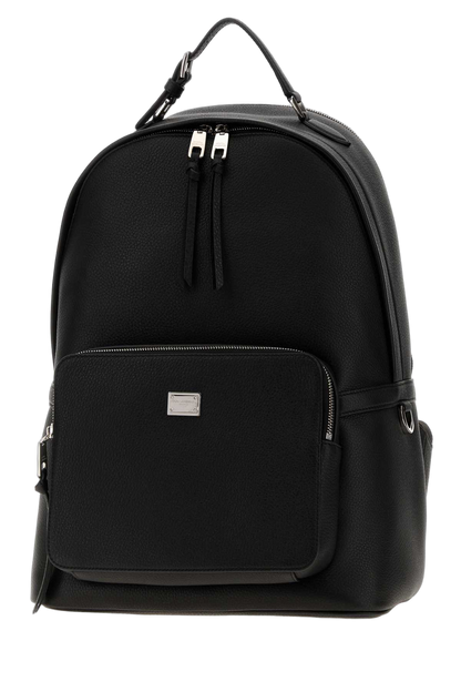 Dolce & Gabbana Pebbled Calf Backpack — Black
