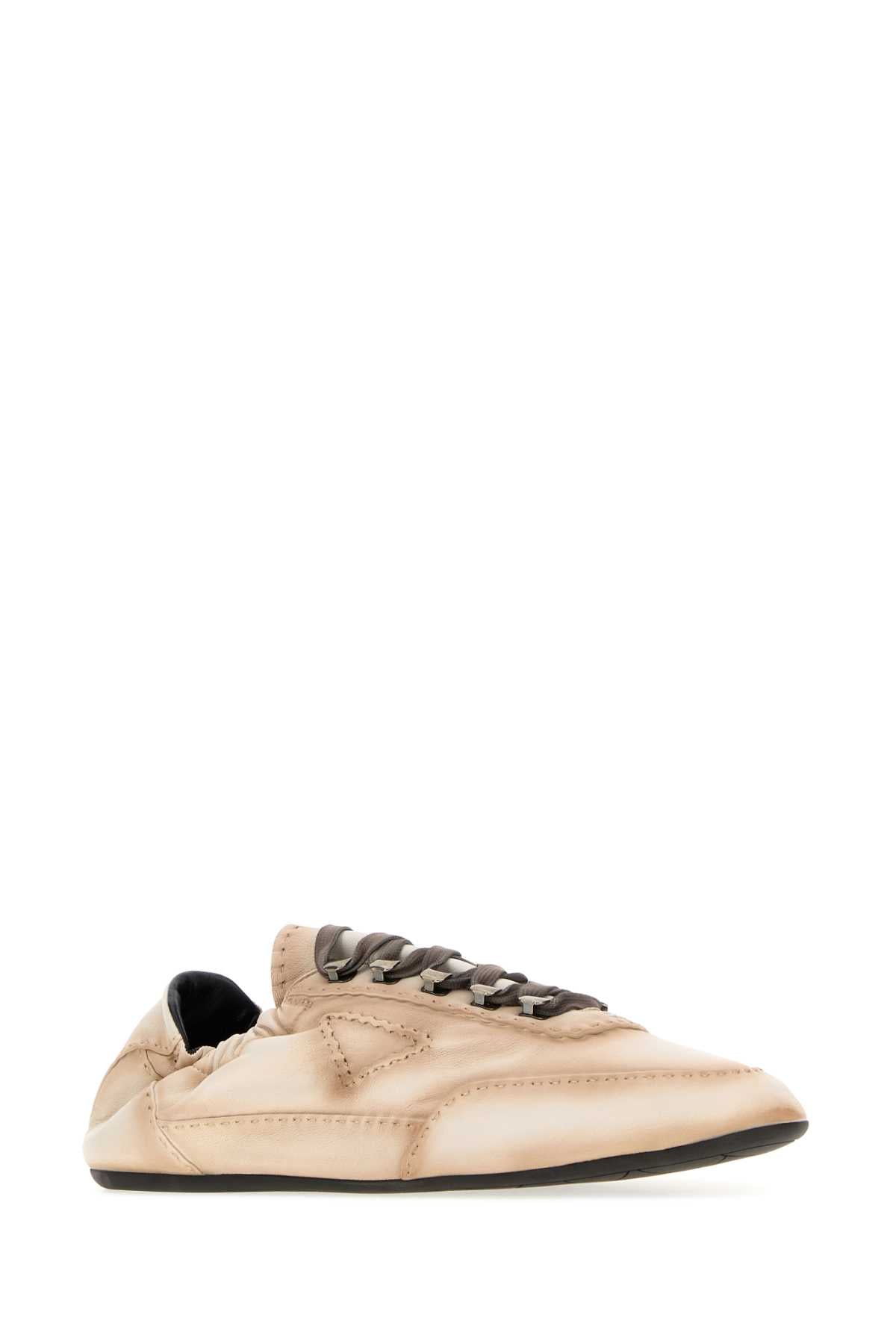 Prada Nappa Leather Sneaker — Beige