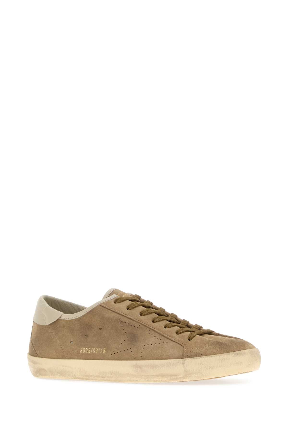 Golden Goose Deluxe Brand Suede Low-Top Sneaker — Beige