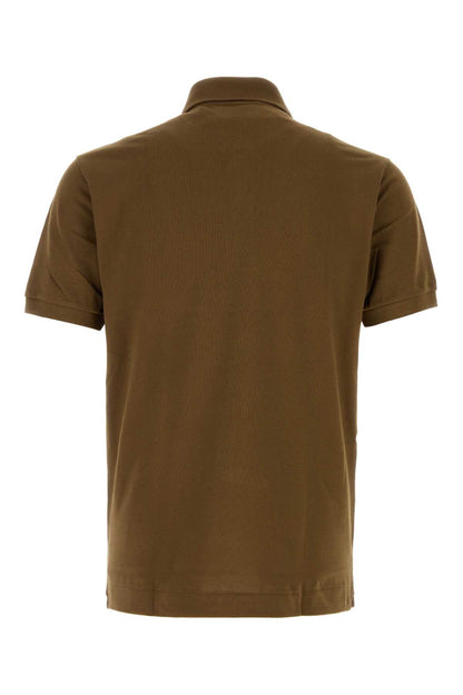 Lacoste Piquet Cotton Polo Shirt — Brown