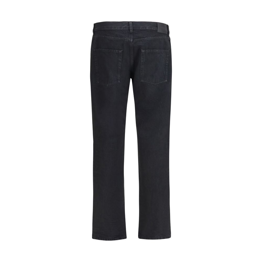 Saint Laurent Cotton Slim Fit Jeans — Black