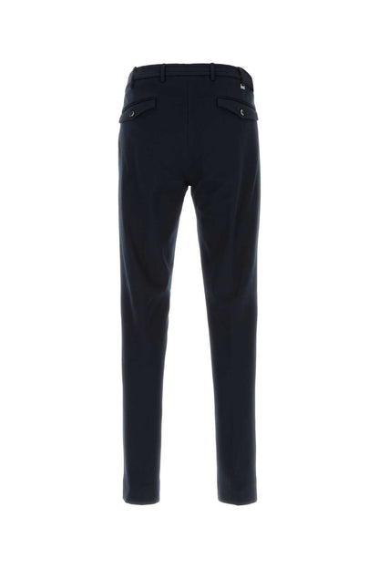 Pt Torino Stretch Viscose Blend Trousers — Navy