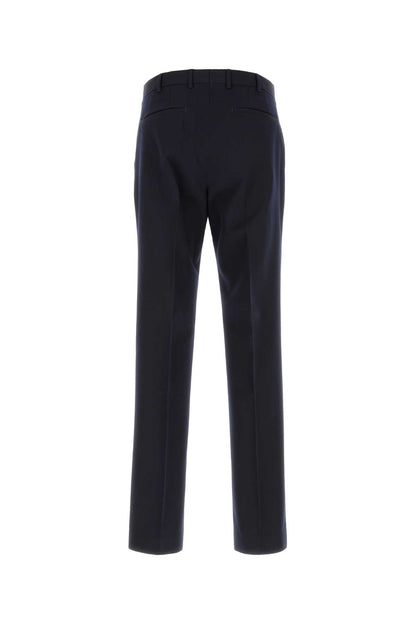 Pt Torino Virgin Wool Trousers — Navy