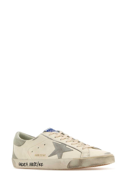 Golden Goose Deluxe Brand Leather & Suede Low-Top Sneaker — White