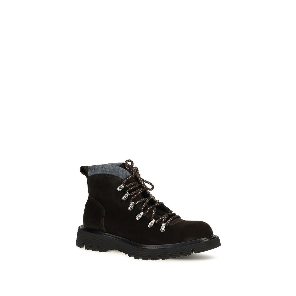 Fratelli Rossetti Suede Lace-Up Boot — Black