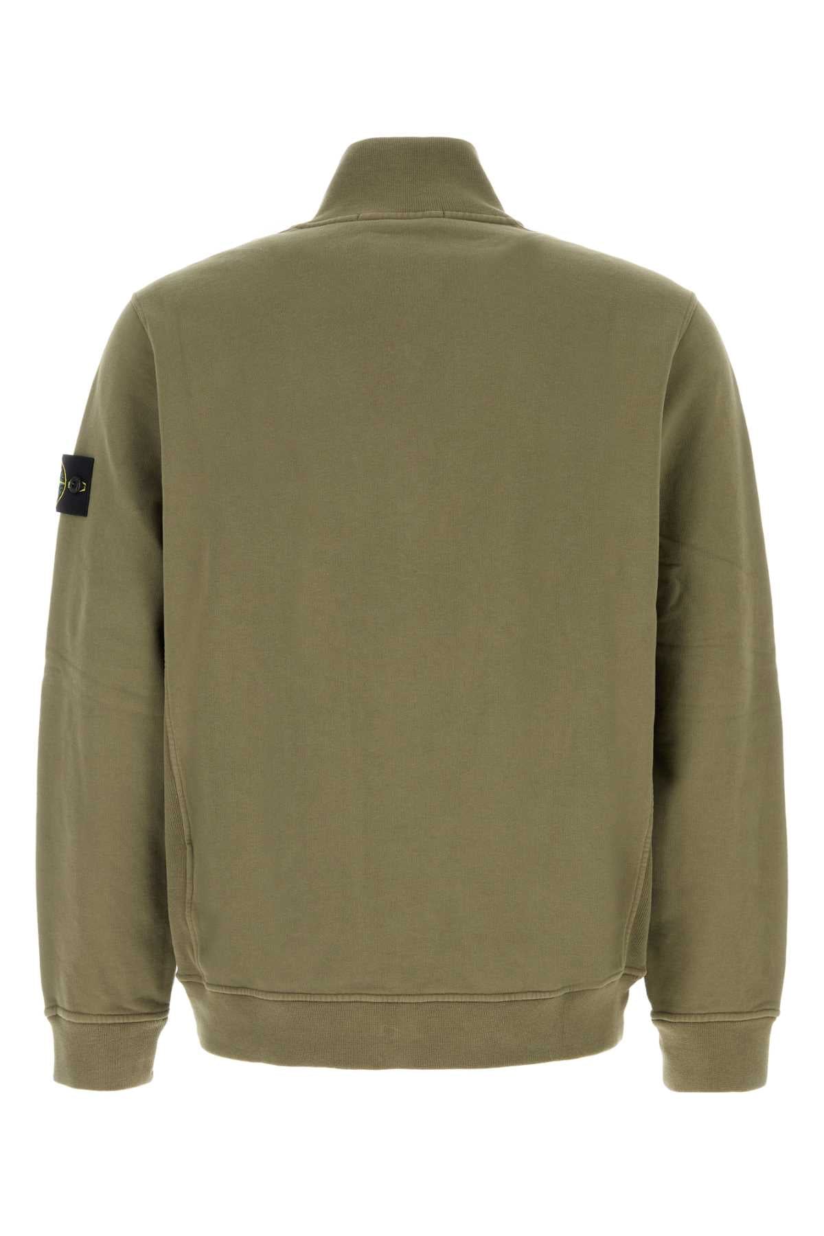 Stone Island Cardigan Sweatshirt — Green
