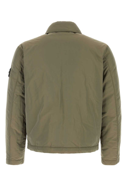 Stone Island Quilted Down Down Jacket — Green