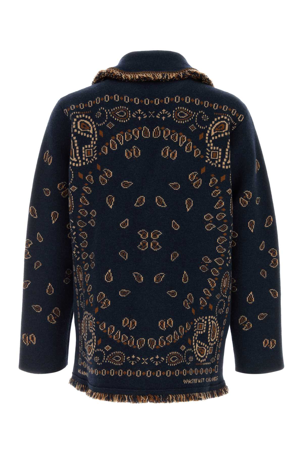 Alanui Jacquard Cardigan — Navy