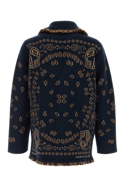Alanui Jacquard Cardigan — Navy