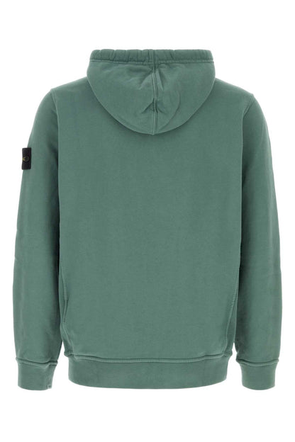 Stone Island Cotton-Jersey Hoodie — Green