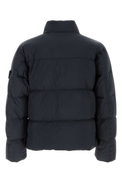 Stone Island Quilted Down Down Jacket — Navy