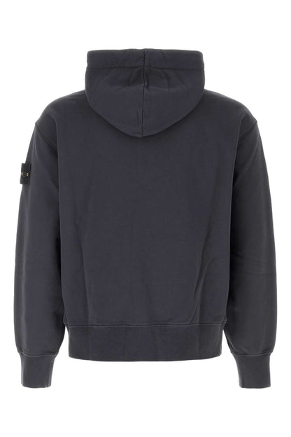 Stone Island Hooded Cotton Jacket — Blue