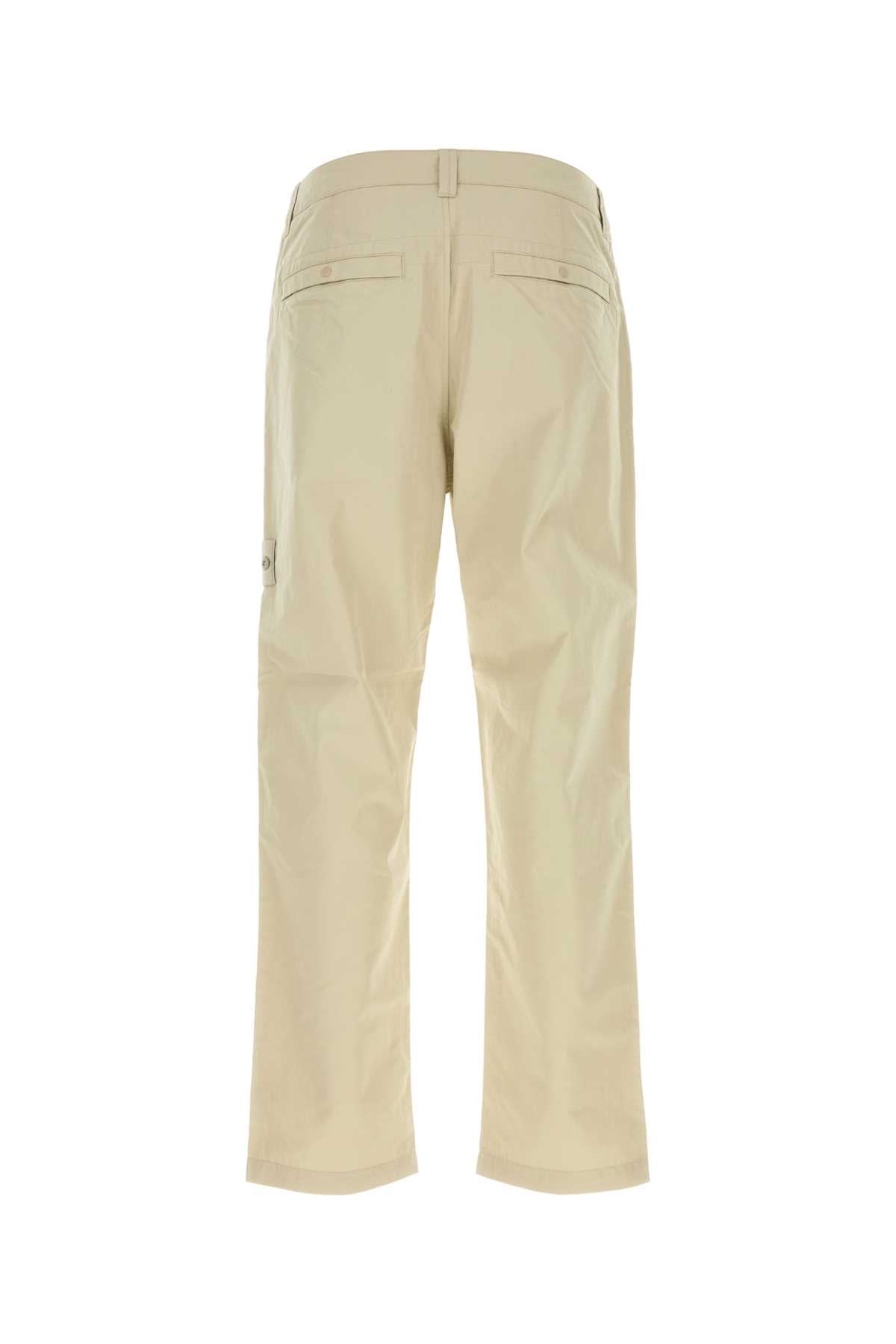 Stone Island Cotton Cargo Chino Pants — Beige
