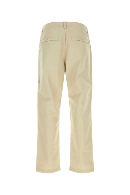 Stone Island Cotton Cargo Chino Pants — Beige
