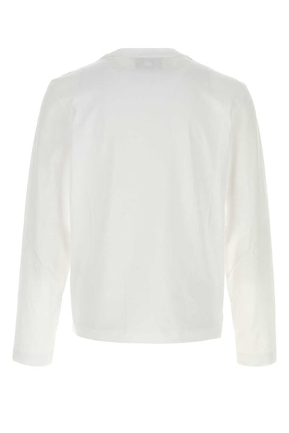 AMI Paris Logo-Embroidered T-shirt — White