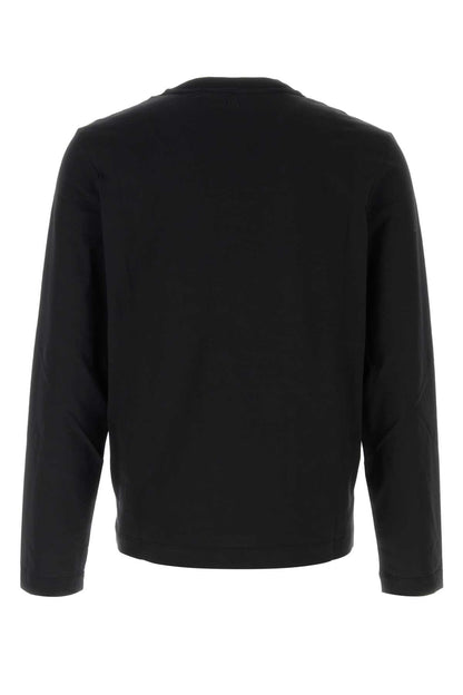 AMI Paris Embroidered Heart Logo Sweatshirt — Black