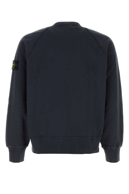 Stone Island Crew-Neck Cotton Sweatshirt — Navy