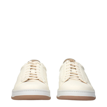Eleventy Perforated Leather Sneaker — Beige