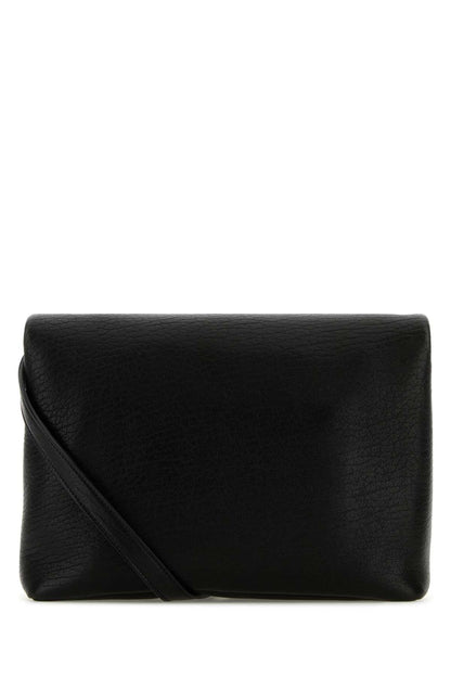 Saint Laurent Quilted Leather Clutch — Black