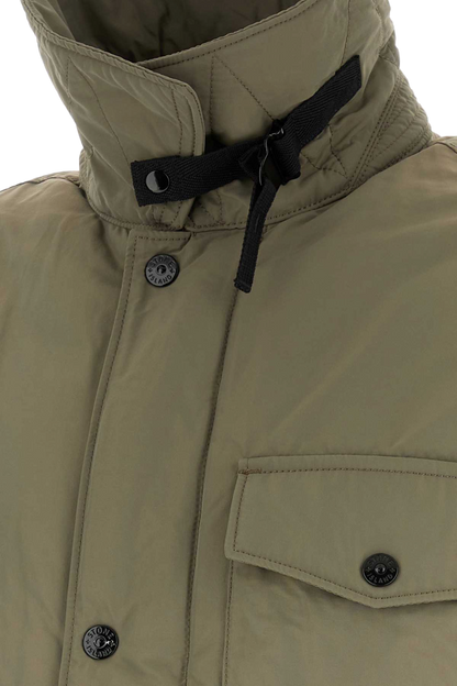 Stone Island Quilted Down Down Jacket — Green