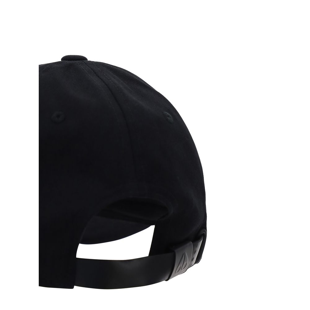 Moose Knuckles MOM31MA534283BB Cotton Logo Baseball Cap — Black
