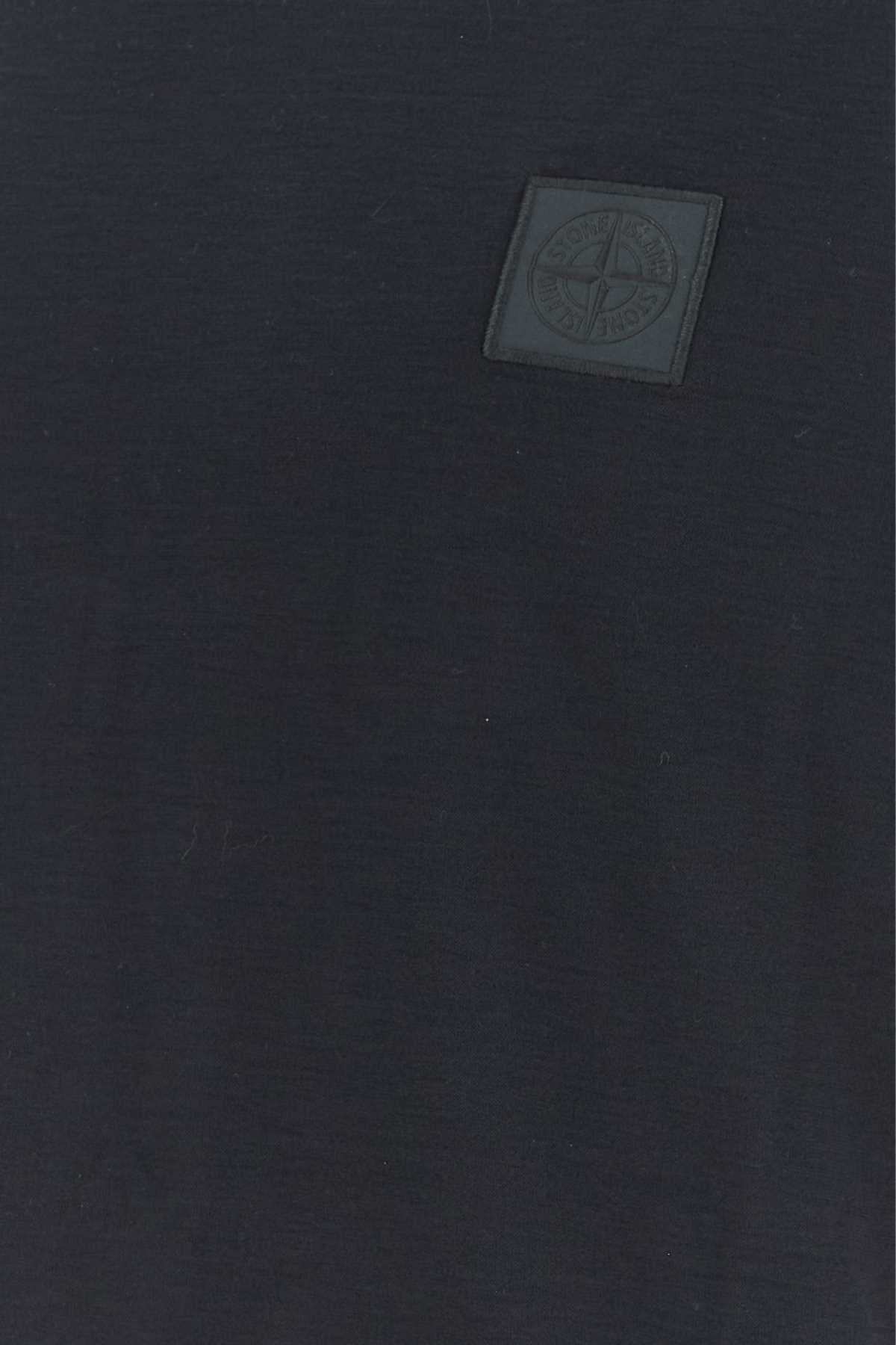Stone Island Logo-Patch Cotton T-Shirt — Navy