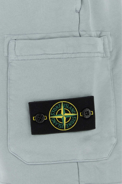Stone Island Cargo Pocket Cotton Cargo Shorts — Gray