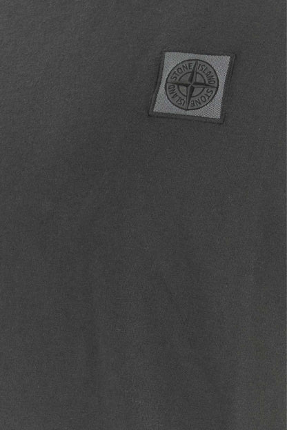 Stone Island Logo-Embroidered Cotton T-shirt — Gray