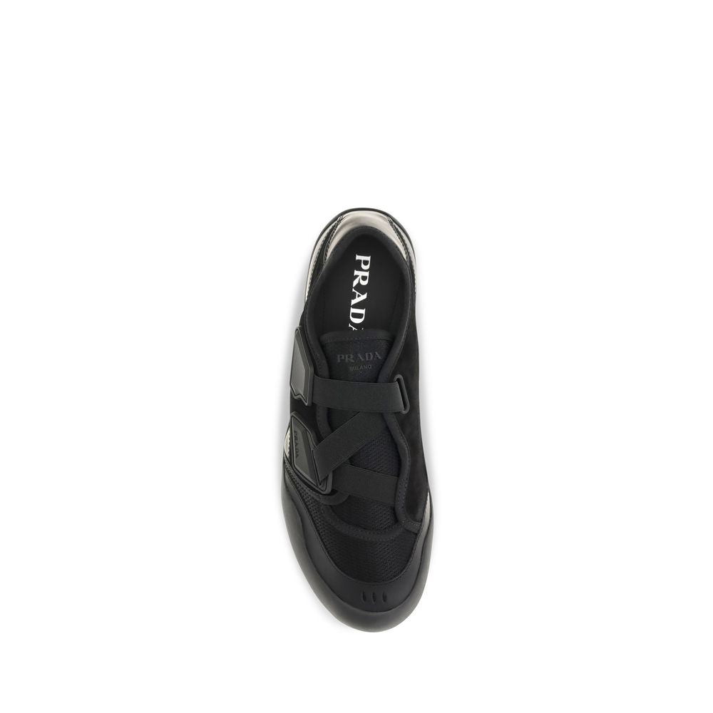 Prada Nylon Low Top Sneaker — Black