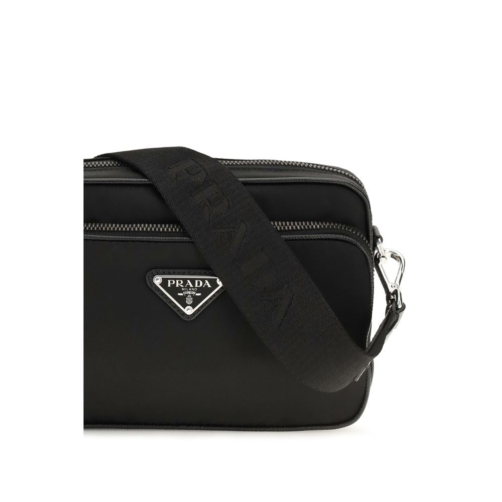 Prada Recycled Polyamide Crossbody Bag — Black