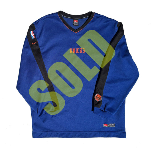 New York Knicks Nike Authentic Y2K L/S Shooting Shirt