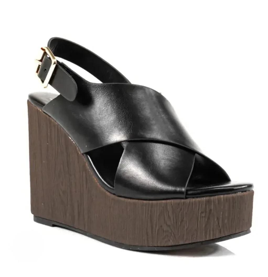 Lelisa Wedge Sandals -Black-