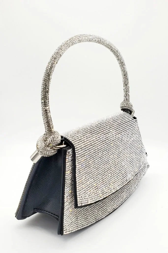 Maddie Rhinestone Handbag (Black)