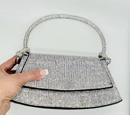 Maddie Rhinestone Handbag (Black)