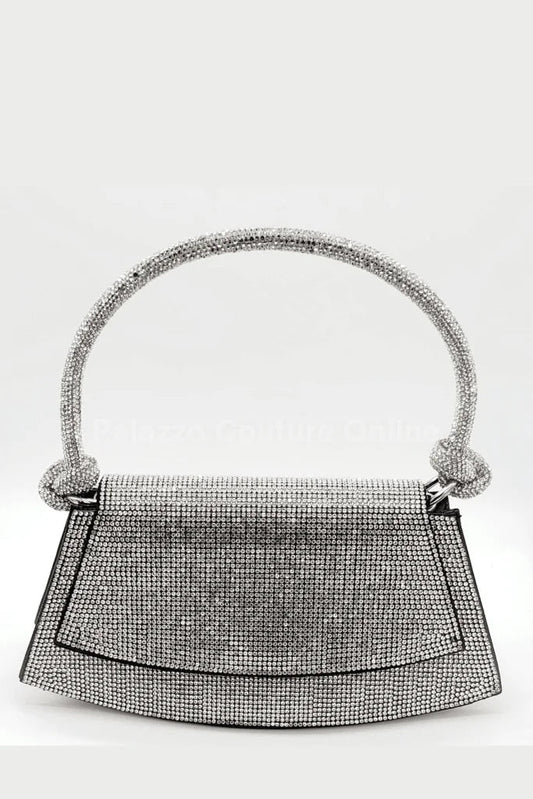 Maddie Rhinestone Handbag (Black)