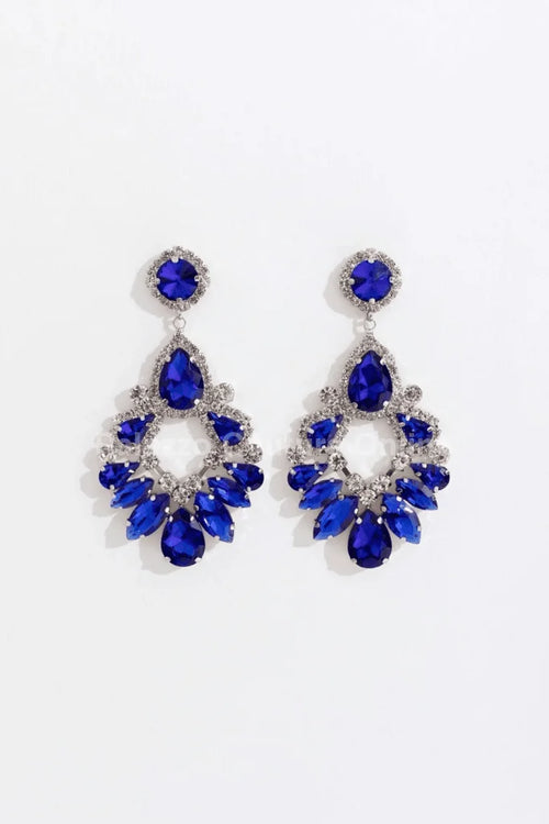 Marquise Crystal Drop Evening Earrings