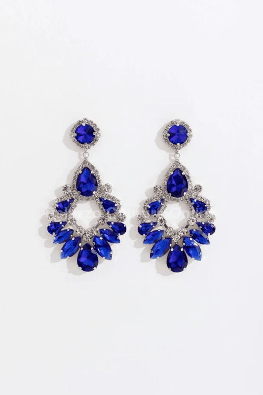 Marquise Crystal Drop Evening Earrings